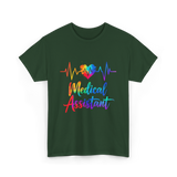 Medical Assistant Heartbeat Medical T-Shirt - Forest Green