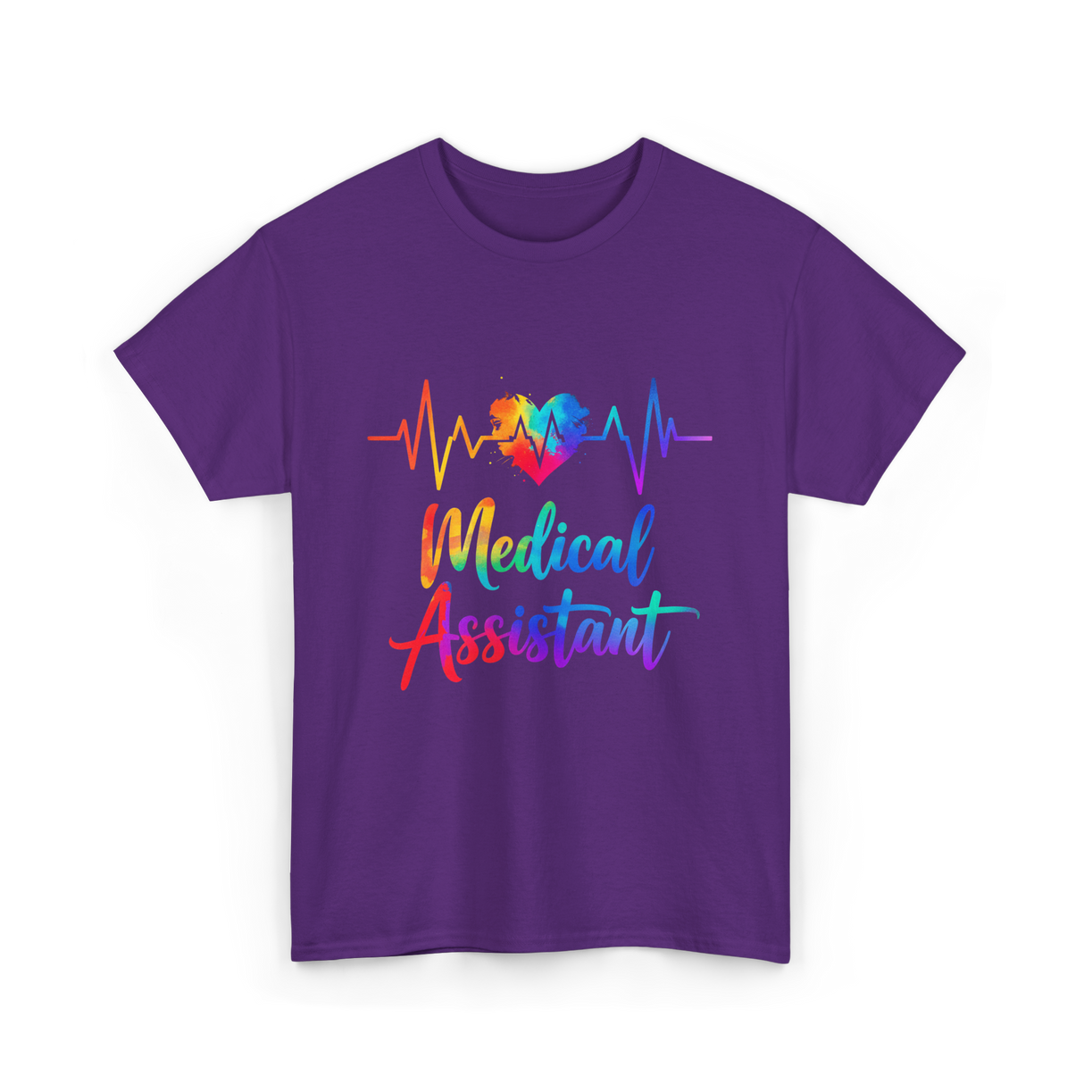 Medical Assistant Heartbeat Medical T-Shirt - Purple