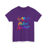 Medical Assistant Heartbeat Medical T-Shirt - Purple