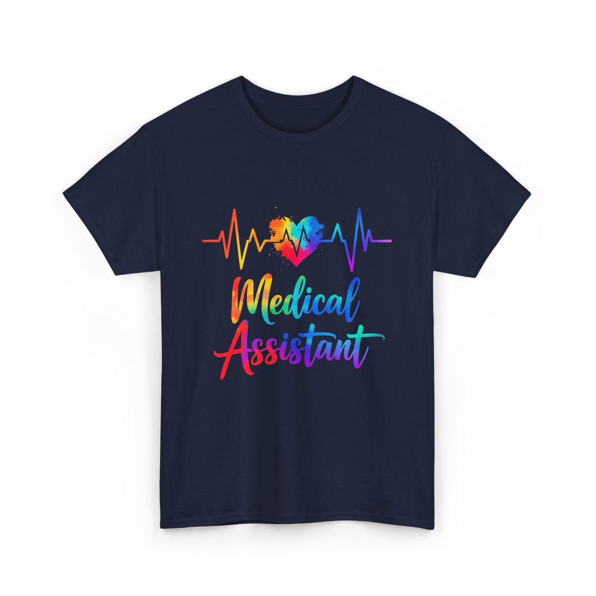 Medical Assistant Heartbeat Medical T-Shirt - Navy