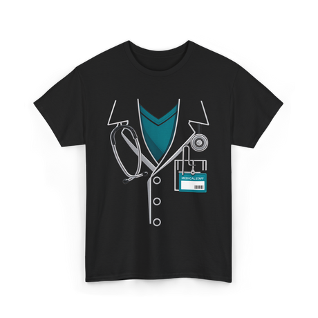 Medical Staff Lab Coat Medical Personnel T-Shirt - Black