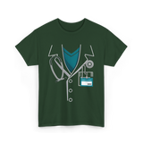 Medical Staff Lab Coat Medical Personnel T-Shirt - Forest Green