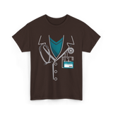 Medical Staff Lab Coat Medical Personnel T-Shirt - Dark Chocolate