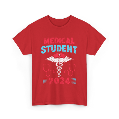 Medical Student 2024 Medicine T-Shirt - Red