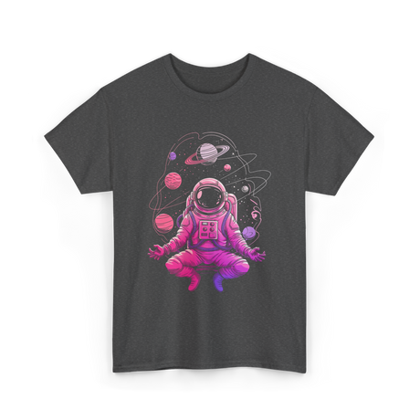 Meditative Astronaut Space Meditation T-Shirt - Dark Heather