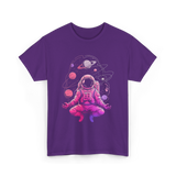 Meditative Astronaut Space Meditation T-Shirt - Purple