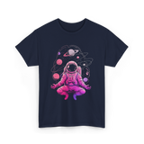 Meditative Astronaut Space Meditation T-Shirt - Navy