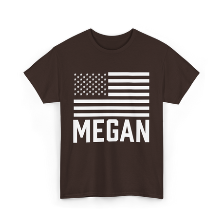 Megan Personalized Birthday Name T-Shirt - Dark Chocolate