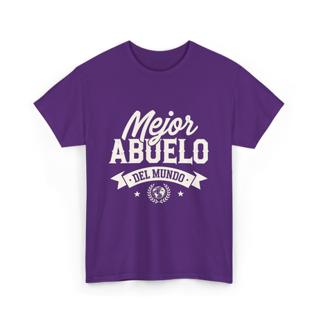 Mejor Abuelo Abuelo Mundial T-Shirt - Purple