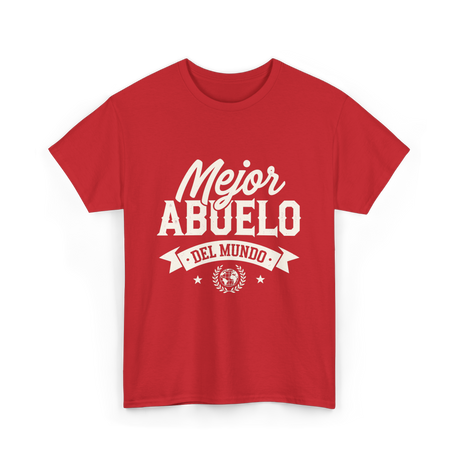 Mejor Abuelo Abuelo Mundial T-Shirt - Red