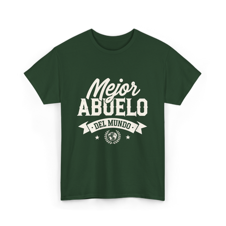 Mejor Abuelo Abuelo Mundial T-Shirt - Forest Green