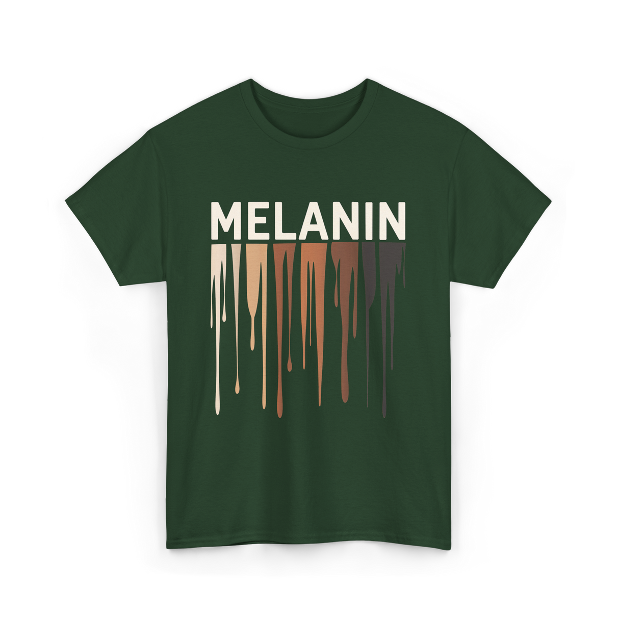 Melanin Colors Diversity Melanin T-Shirt - Forest Green