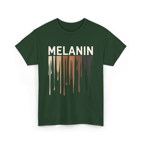 Melanin Colors Diversity Melanin T-Shirt - Forest Green