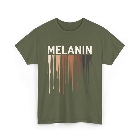 Melanin Colors Diversity Melanin T-Shirt - Military Green