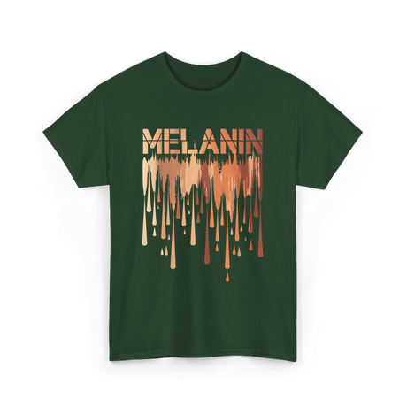 Melanin Drip Pride Celebration T-Shirt - Forest Green