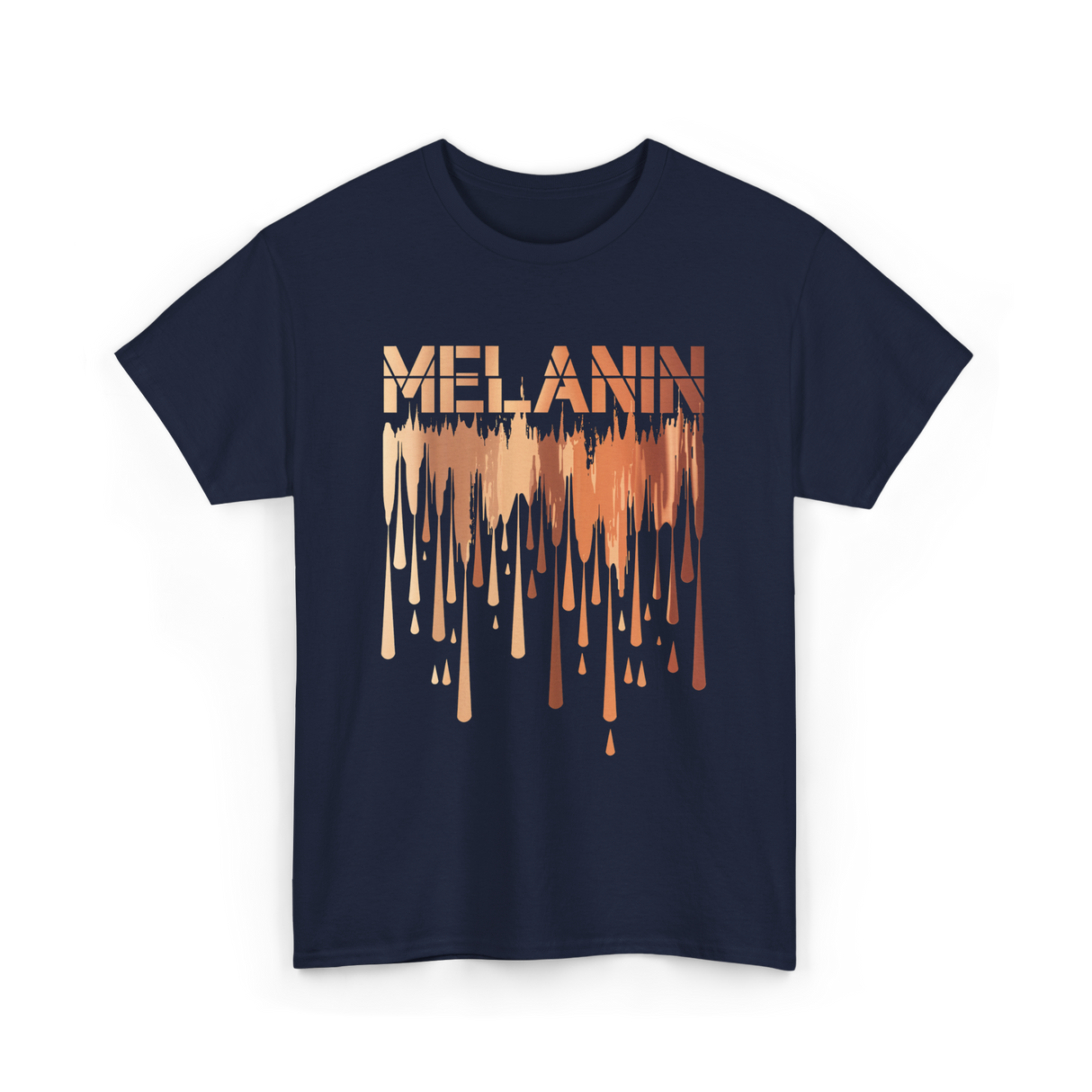 Melanin Drip Pride Celebration T-Shirt - Navy