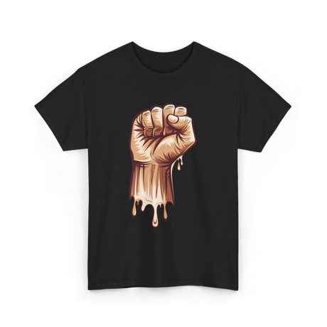 Melanin Fist Black Power Liberation T-Shirt - Black