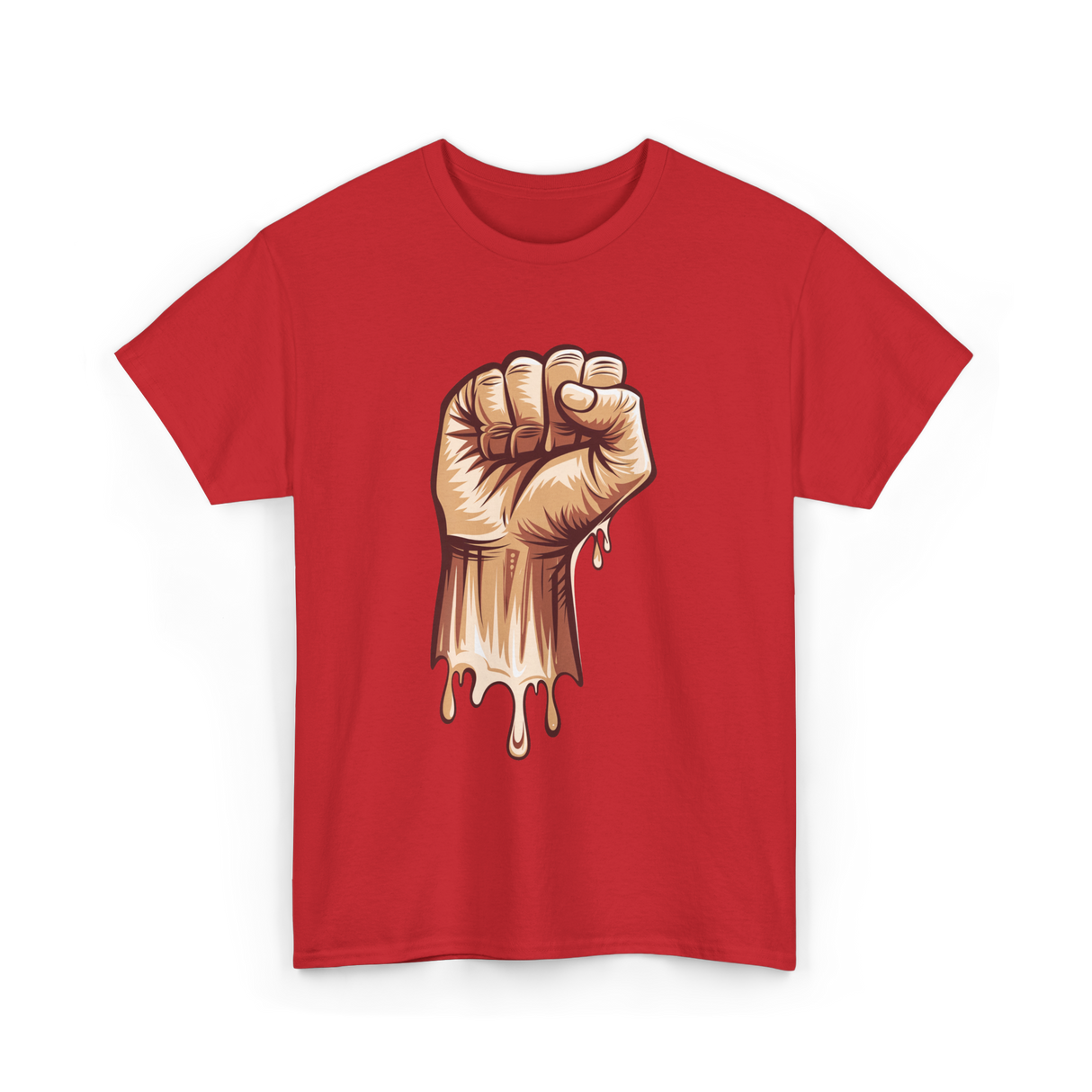 Melanin Fist Black Power Liberation T-Shirt - Red