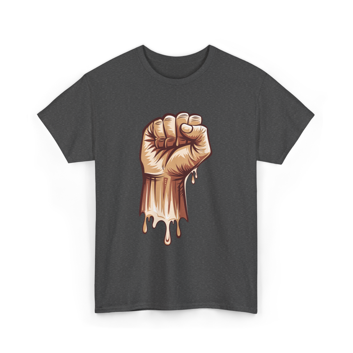 Melanin Fist Black Power Liberation T-Shirt - Dark Heather