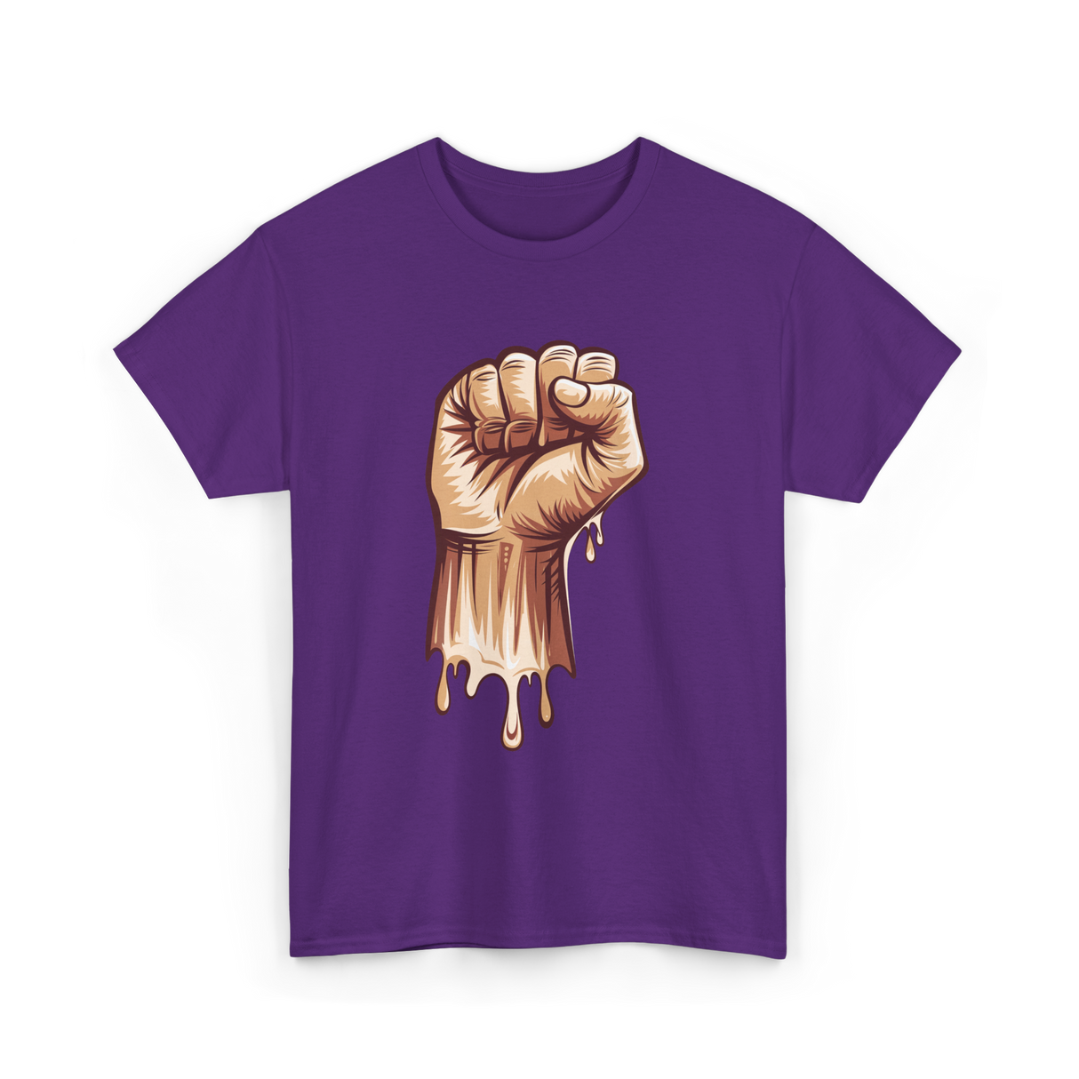 Melanin Fist Black Power Liberation T-Shirt - Purple