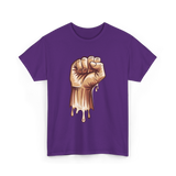 Melanin Fist Black Power Liberation T-Shirt - Purple