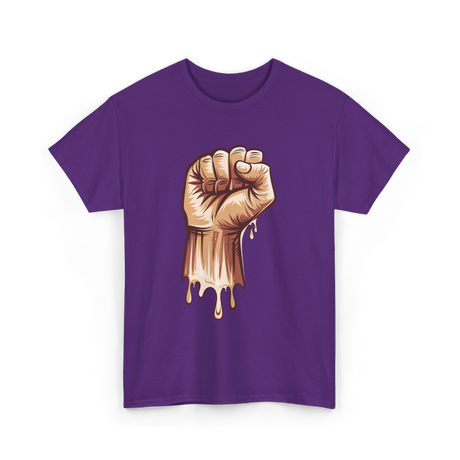 Melanin Fist Black Power Liberation T-Shirt - Purple