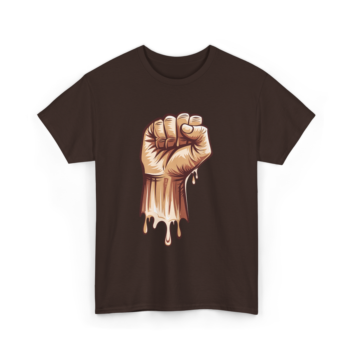 Melanin Fist Black Power Liberation T-Shirt - Dark Chocolate