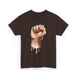 Melanin Fist Black Power Liberation T-Shirt - Dark Chocolate