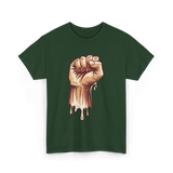 Melanin Fist Black Power Liberation T-Shirt - Forest Green