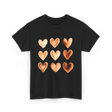 Melanin Hearts Equality Unity Art T-Shirt - Black