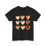 Melanin Hearts Equality Unity Art T-Shirt - Black