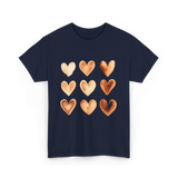 Melanin Hearts Equality Unity Art T-Shirt - Navy