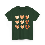 Melanin Hearts Equality Unity Art T-Shirt - Forest Green