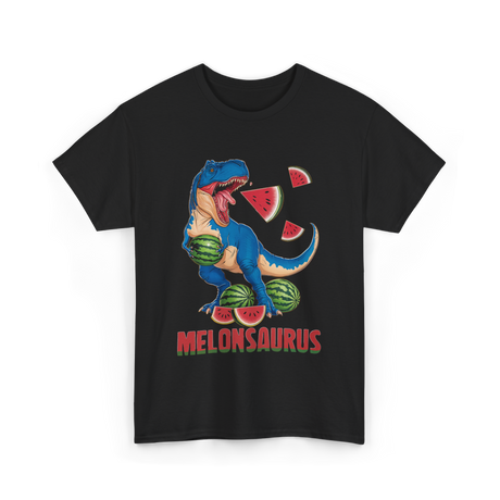 Melonsaurus Watermelon Dinosaur T-Shirt - Black