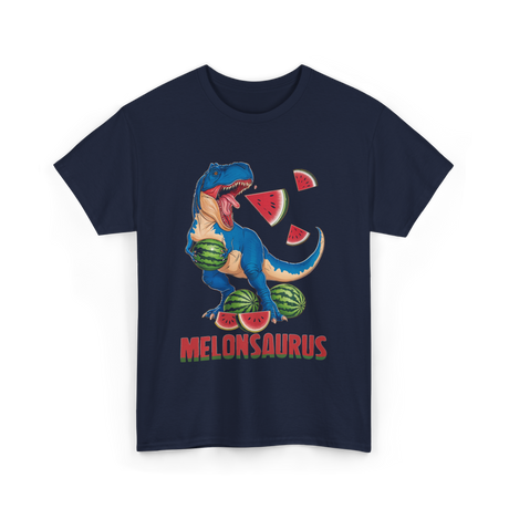 Melonsaurus Watermelon Dinosaur T-Shirt - Navy