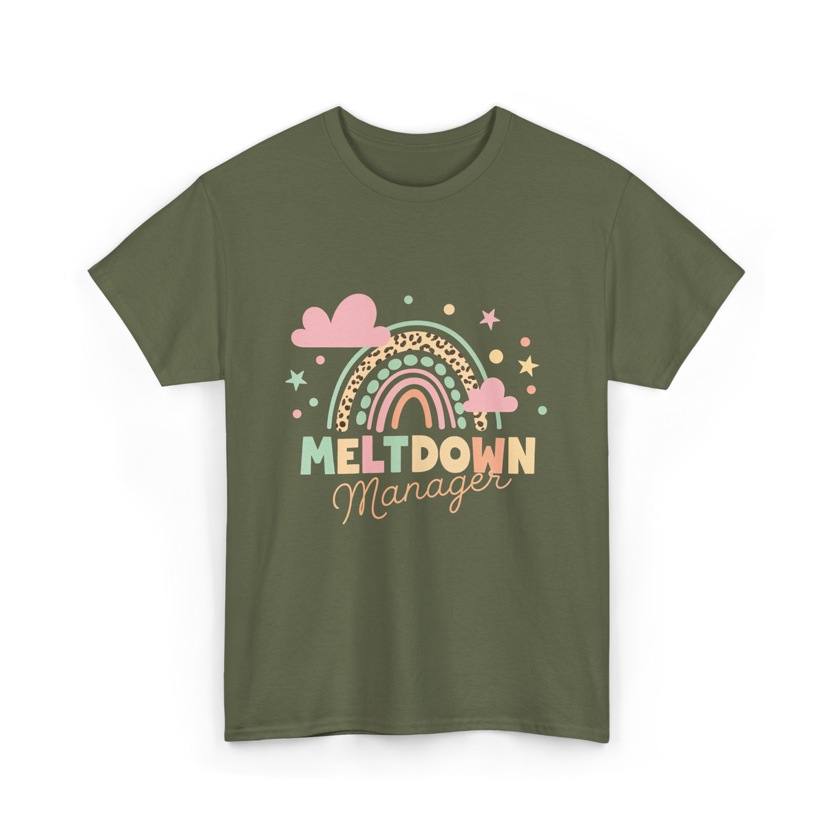 Meltdown Manager Childcare T-Shirt - Military Green