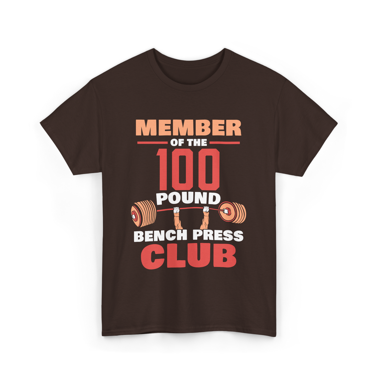 Member Of The 100 Pound Strength T-Shirt - Dark Chocolate