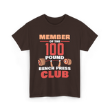 Member Of The 100 Pound Strength T-Shirt - Dark Chocolate