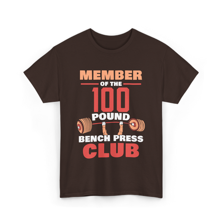 Member Of The 100 Pound Strength T-Shirt - Dark Chocolate