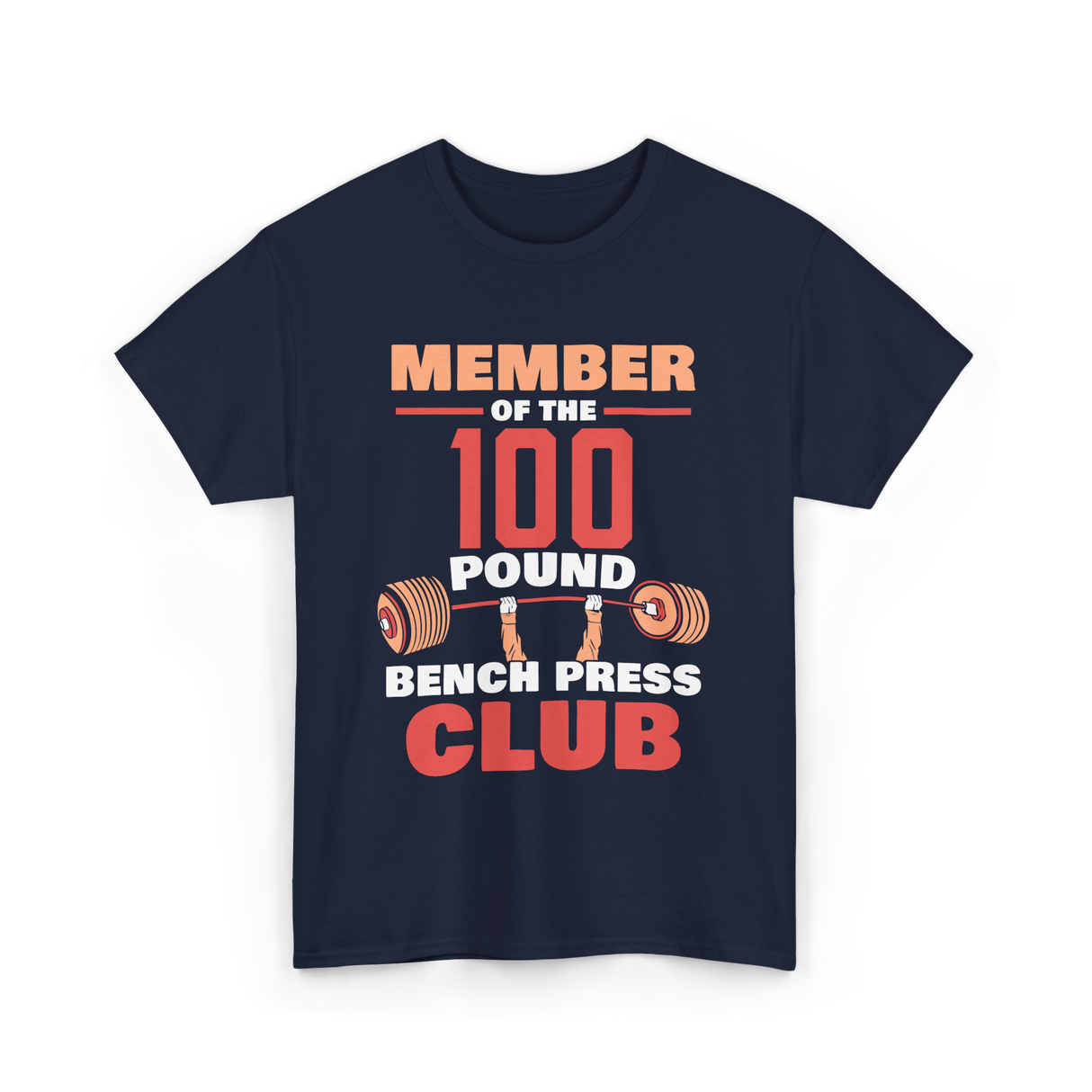 Member Of The 100 Pound Strength T-Shirt - Navy