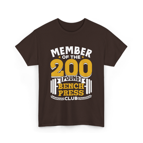 Member of the 200 Pound Club Gym T-Shirt - Dark Chocolate