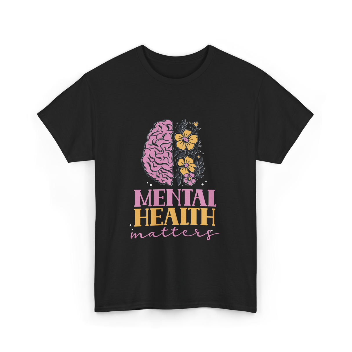Mental Health Awareness Support T-Shirt - Black