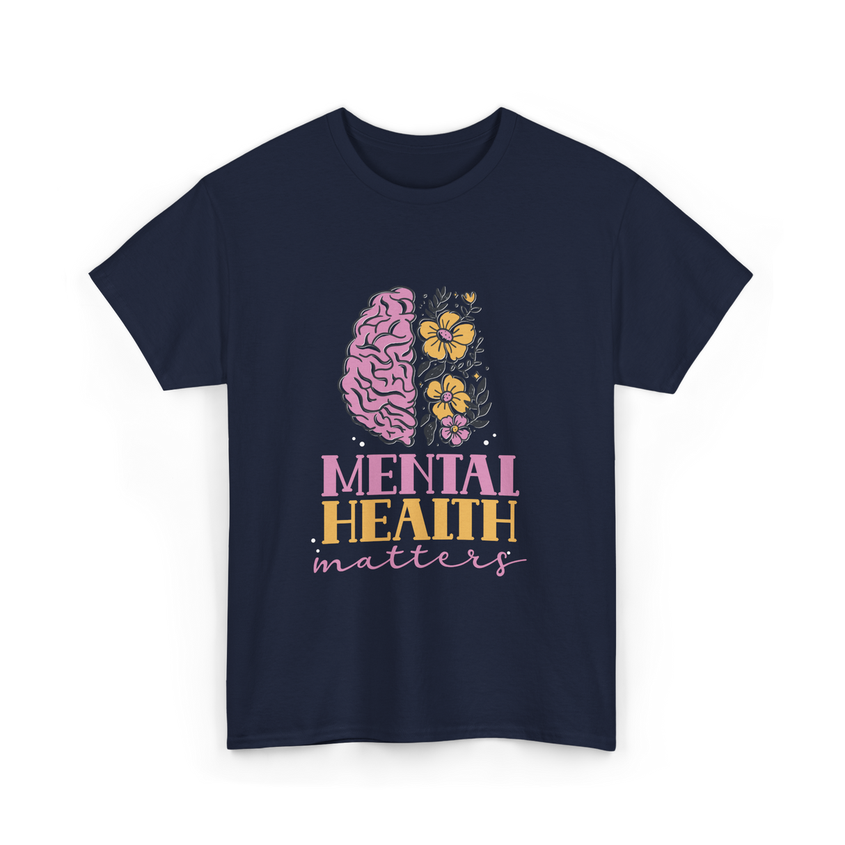 Mental Health Awareness Support T-Shirt - Navy