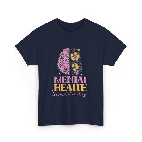 Mental Health Awareness Support T-Shirt - Navy