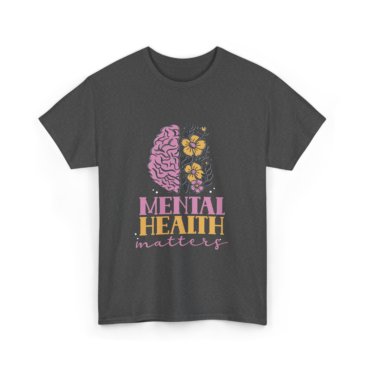 Mental Health Awareness Support T-Shirt - Dark Heather