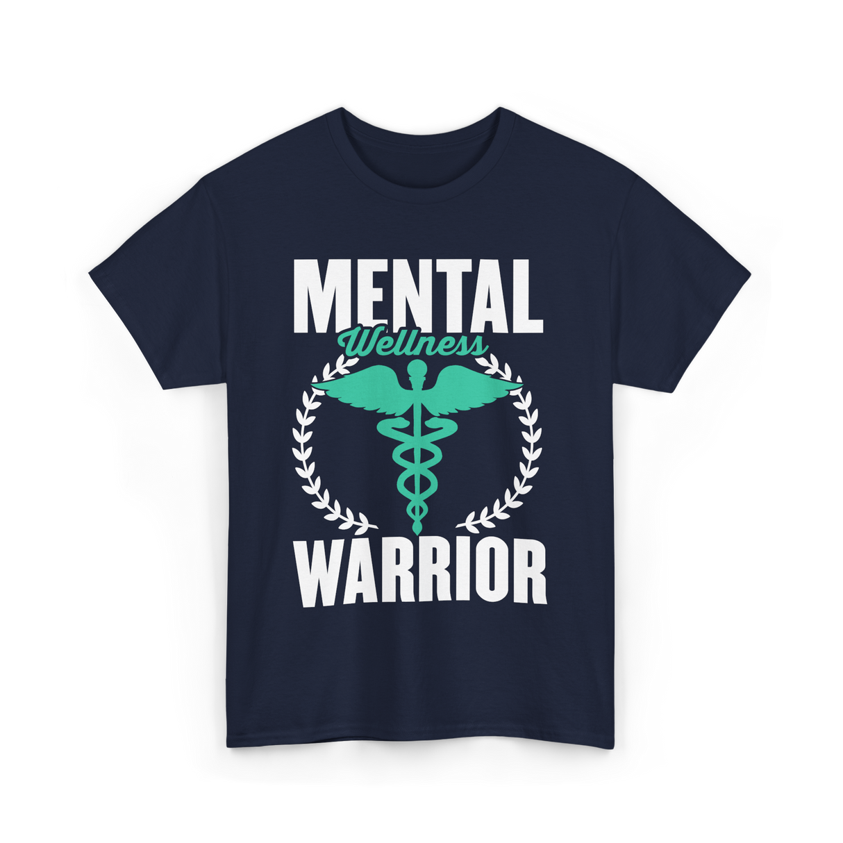 Mental Wellness Warrior Health T-Shirt - Navy