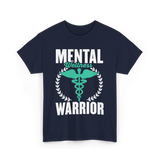 Mental Wellness Warrior Health T-Shirt - Navy