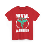 Mental Wellness Warrior Health T-Shirt - Red