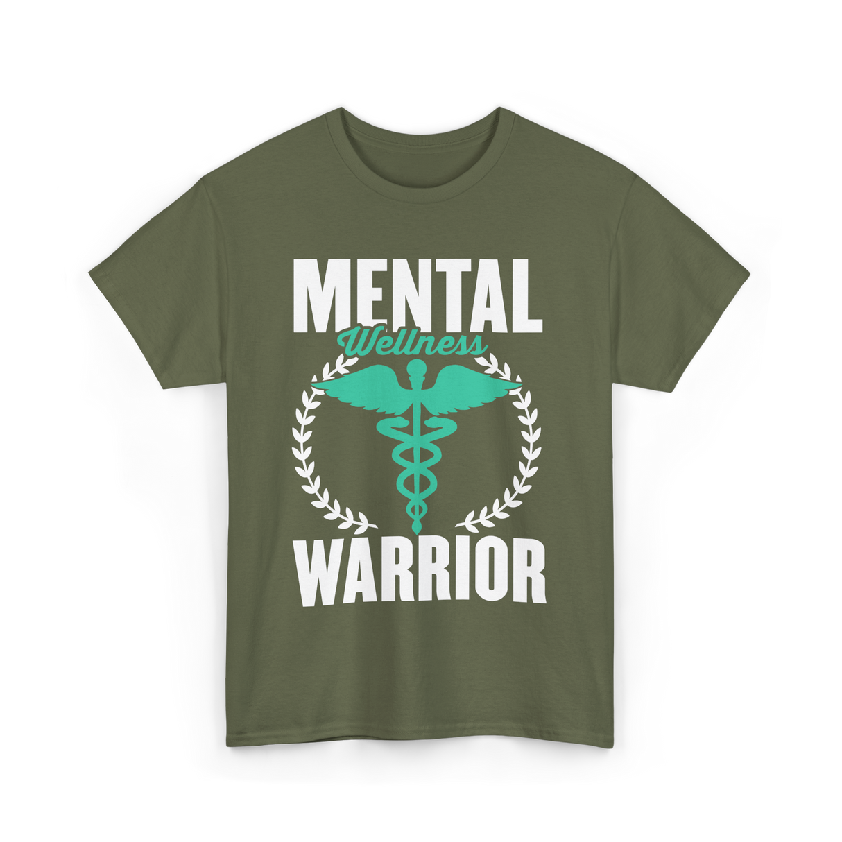 Mental Wellness Warrior Health T-Shirt - Military Green