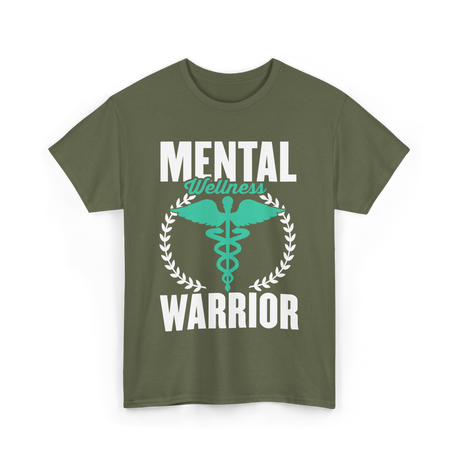 Mental Wellness Warrior Health T-Shirt - Military Green